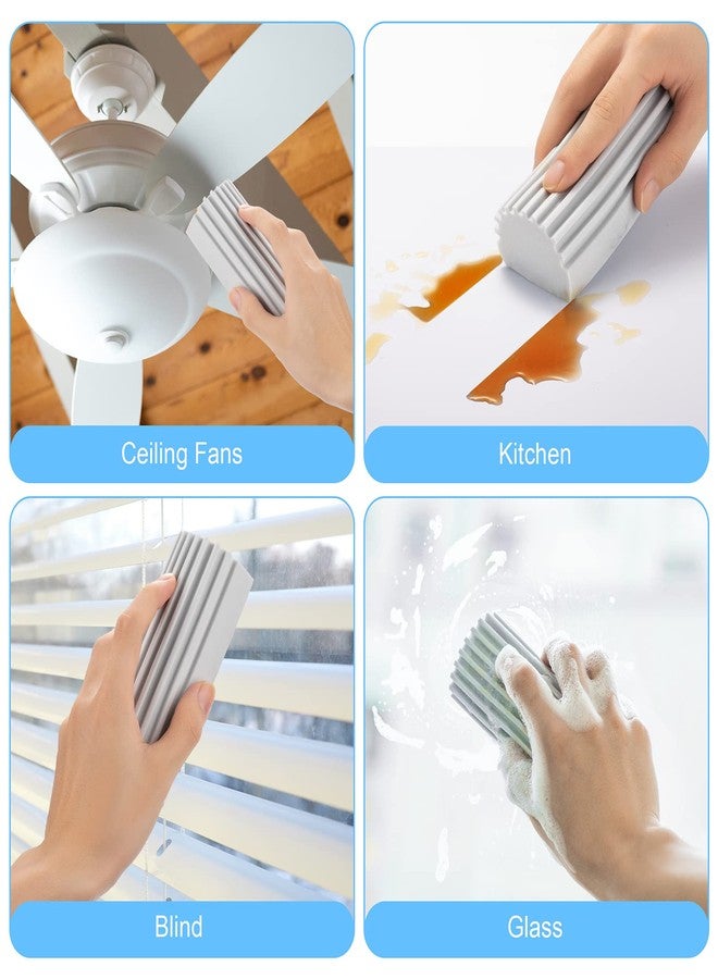 YFUIF Cleaning Sponge, Magic Sponge Duster Baseboard Cleaner Duster Sponge Tool, Dusters for Cleaning Baseboards, Vents, Mirrors, Ceiling Fan & Cobweb, No Dust Flying and Spreading - Image 5